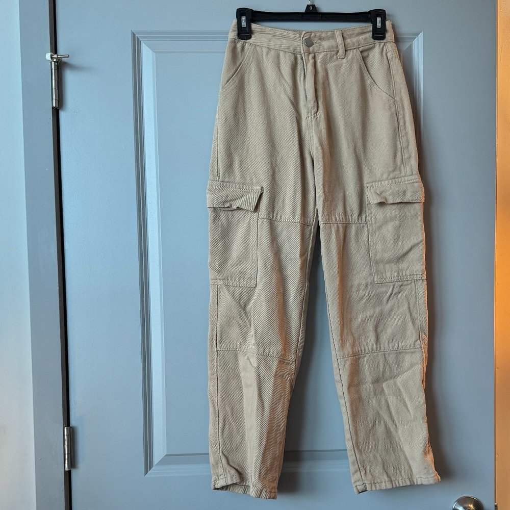 Khaki Cargo Pants from Shein